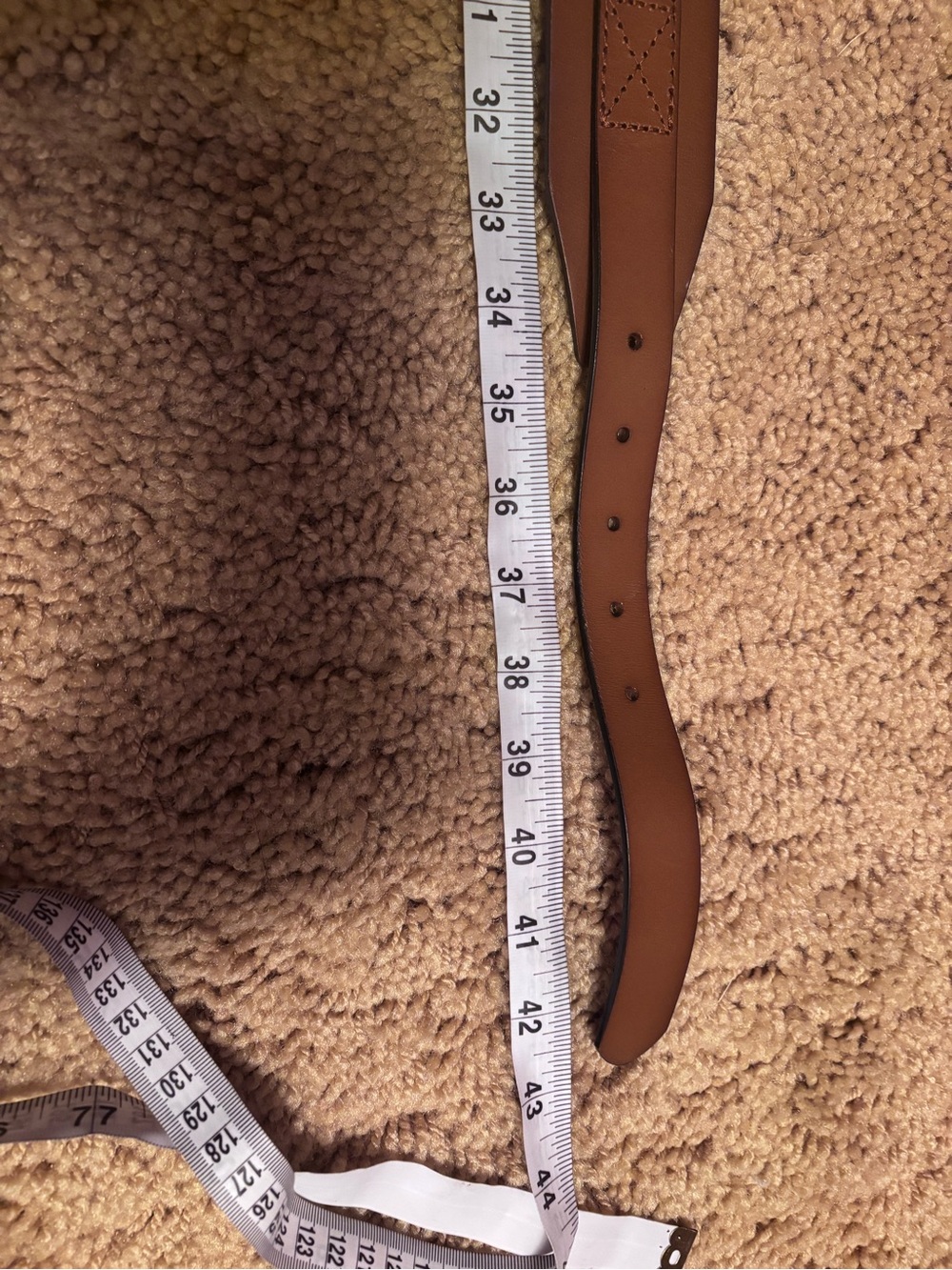 NWT J Crew Wide Leather Brown Belt Genuine - Picture 4 of 5